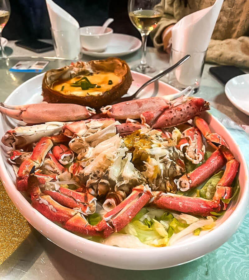 Fruits de mer dans le quartier chinois de Madrid