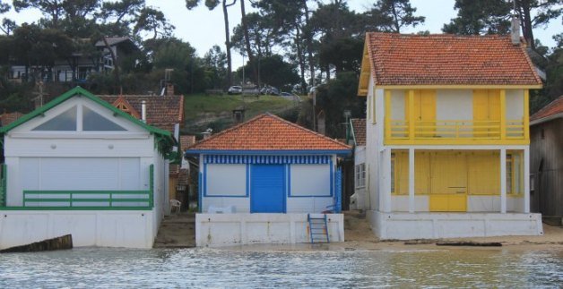 Maisons colorées du bassin d’Arcachon