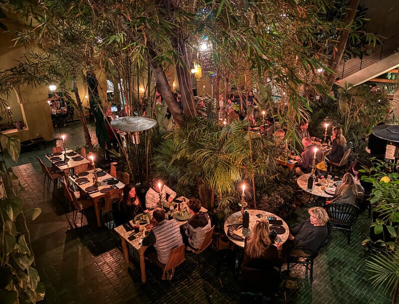 Le Jardin, cenar a la luz de las velas