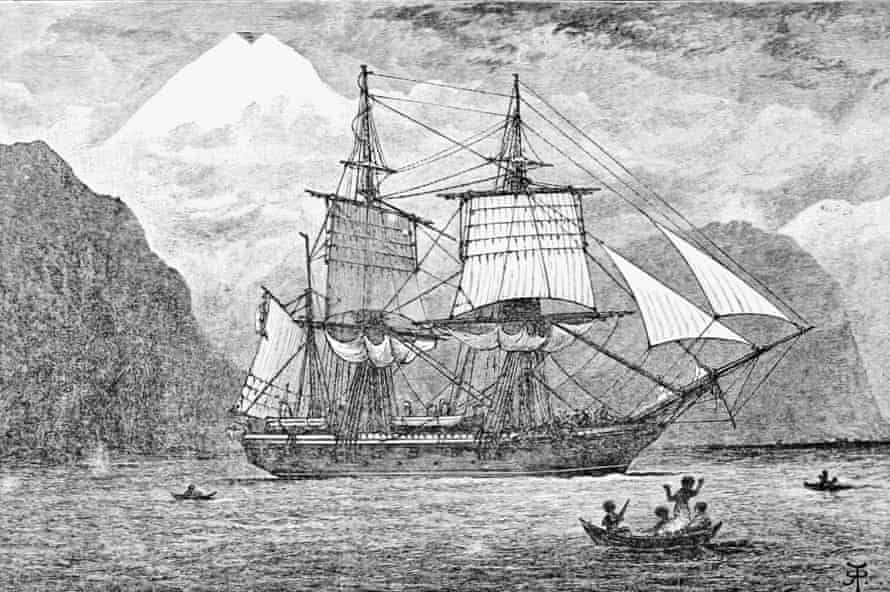 Illustration du HMS Beagle.