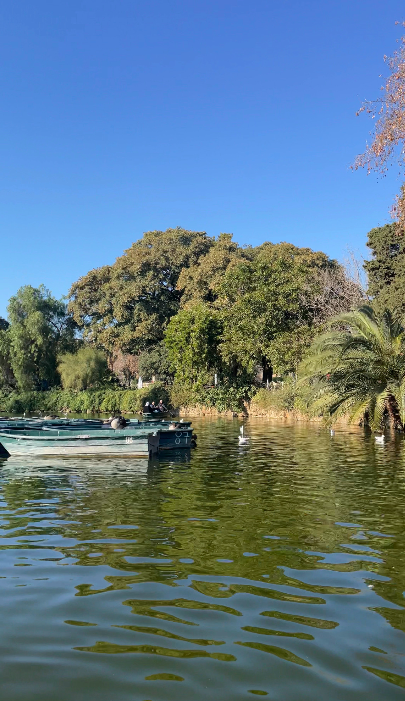 Promenade en bateau dans le parc de la Ciutadella à Barcelone
