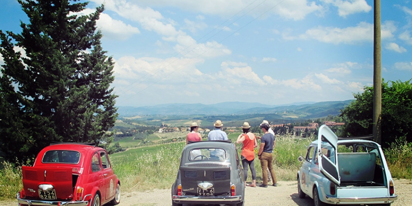Visite dans une Fiat 500 vintage