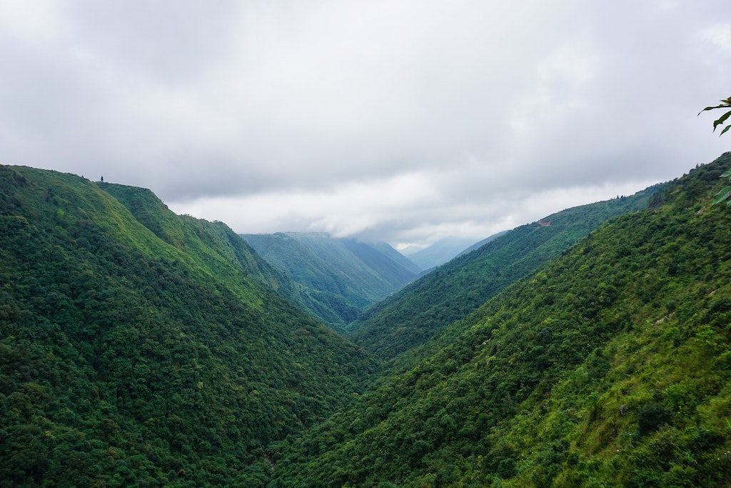 Les collines de Cherrapunji, Inde