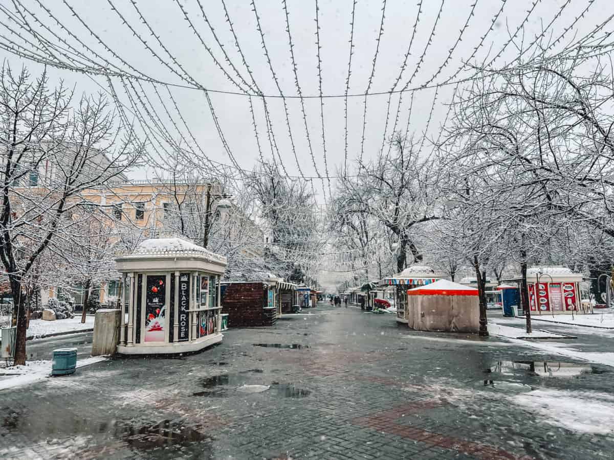 Tachkent en hiver. L'Ouzbékistan en décembre