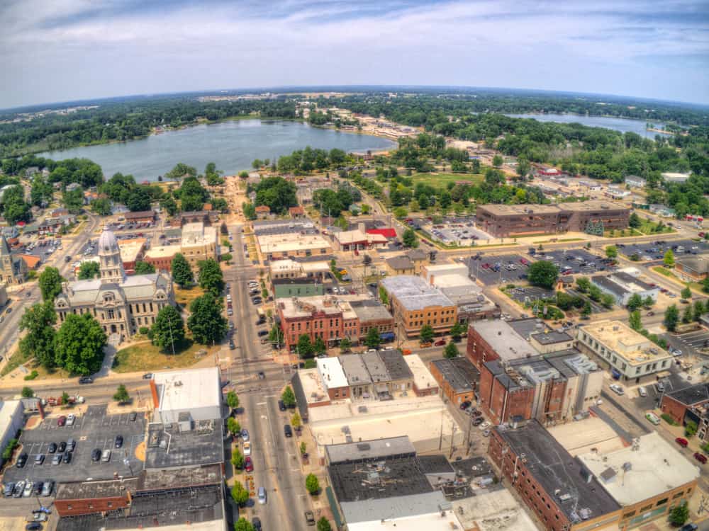 Vue aérienne du centre-ville de Varsovie