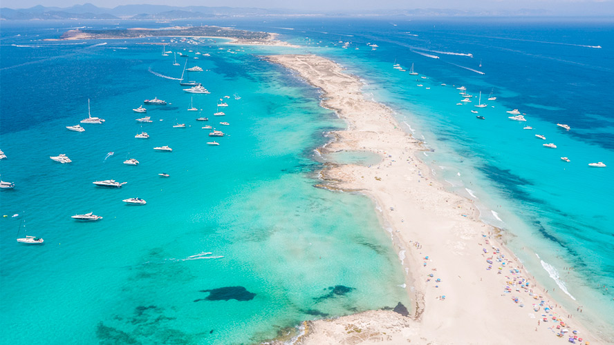 vue aérienne de Formentera