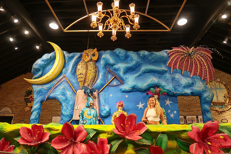 Katie au Musée du Carnaval de Mobile