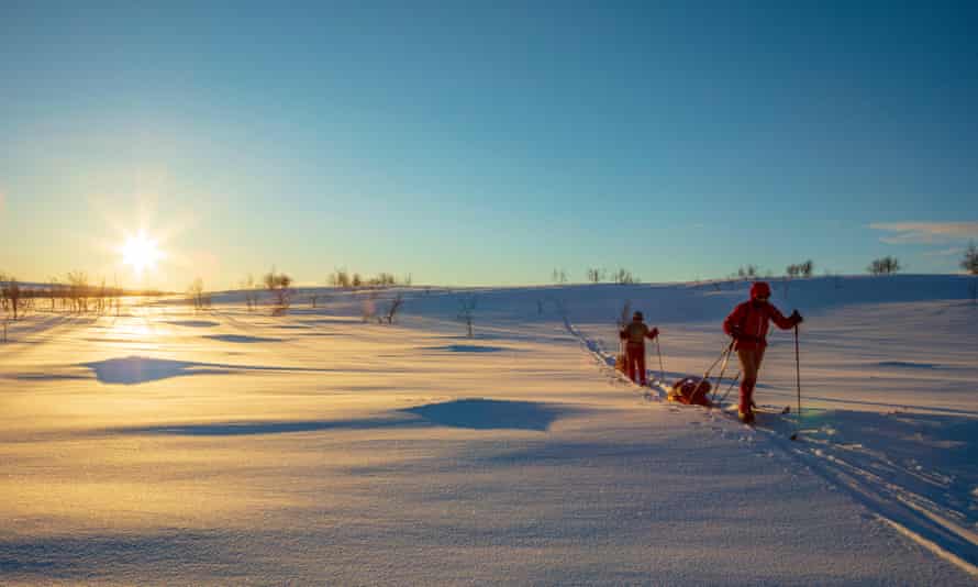 Ski de fond dans le nord de la Norvège.