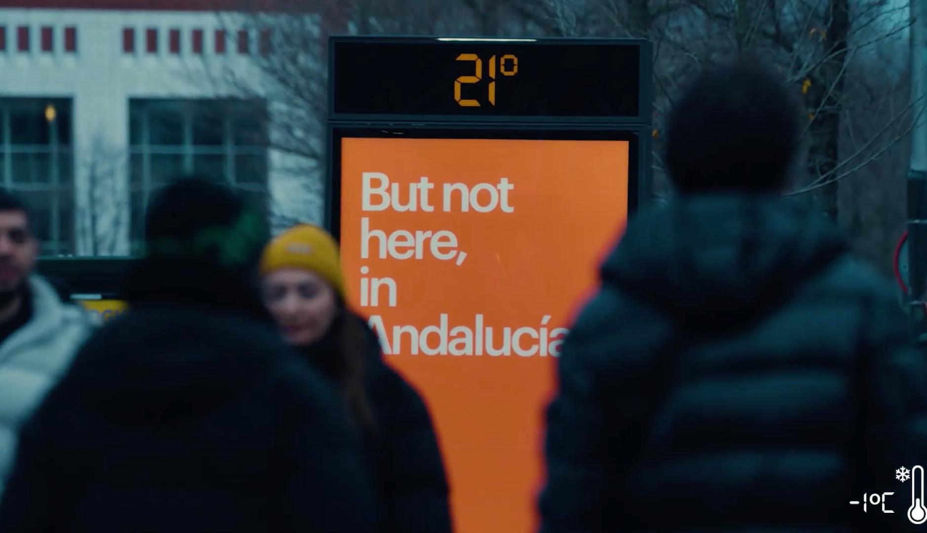 Termómetro que indica temperatura de Andalucía