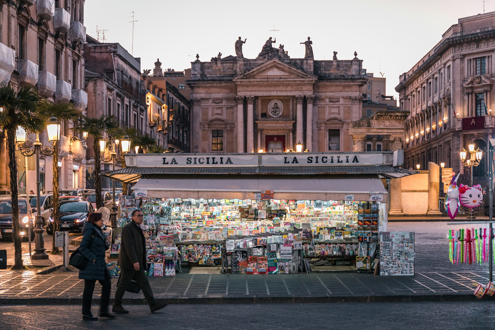 Un kiosque à Catane, Sicile