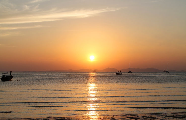 Coucher de soleil sur Railay Ouest