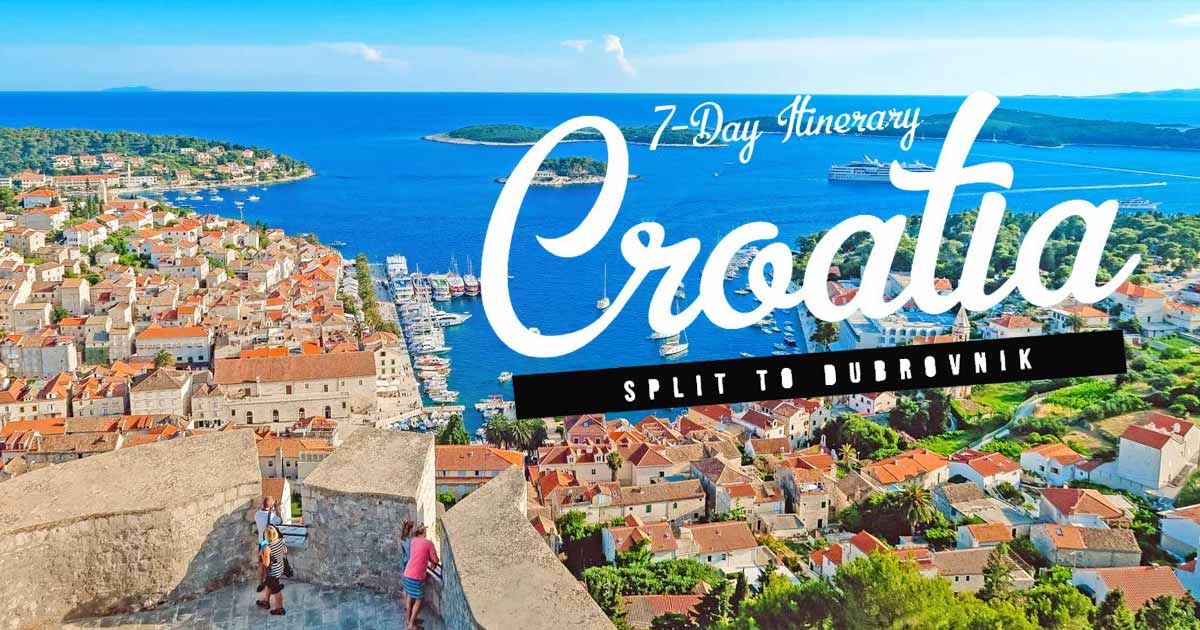 Itinéraire de navigation de 7 jours en Croatie : de Split à Dubrovnik