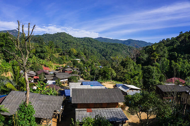 Un village Karen à Doi Inthanon, Thaïlande