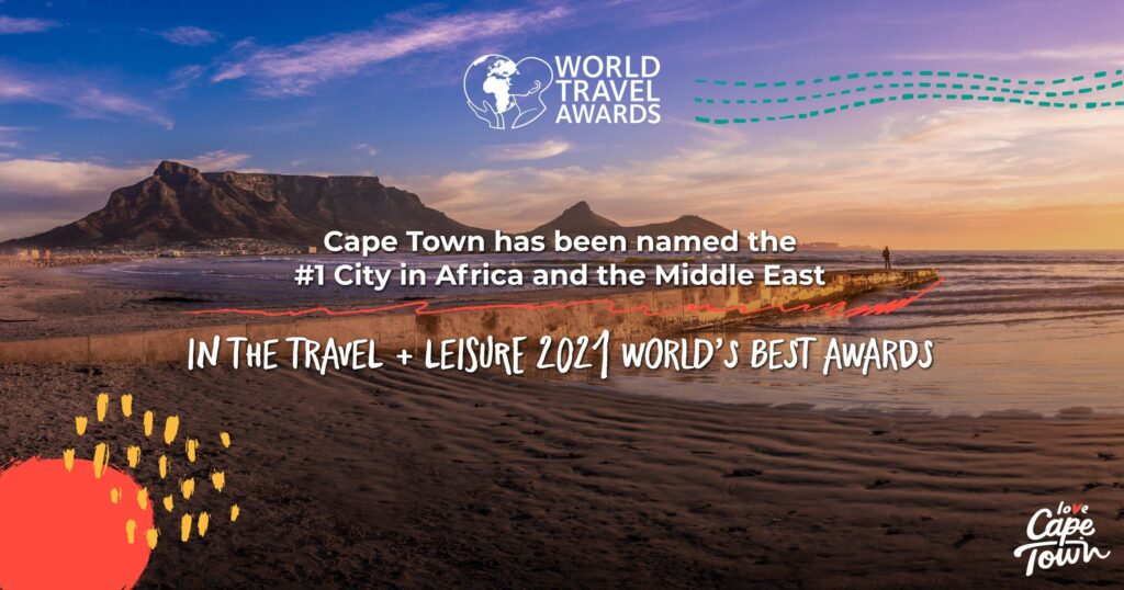 Cape Town est la ville numéro 1 de Travel + Leisure au Moyen-Orient et en Afrique